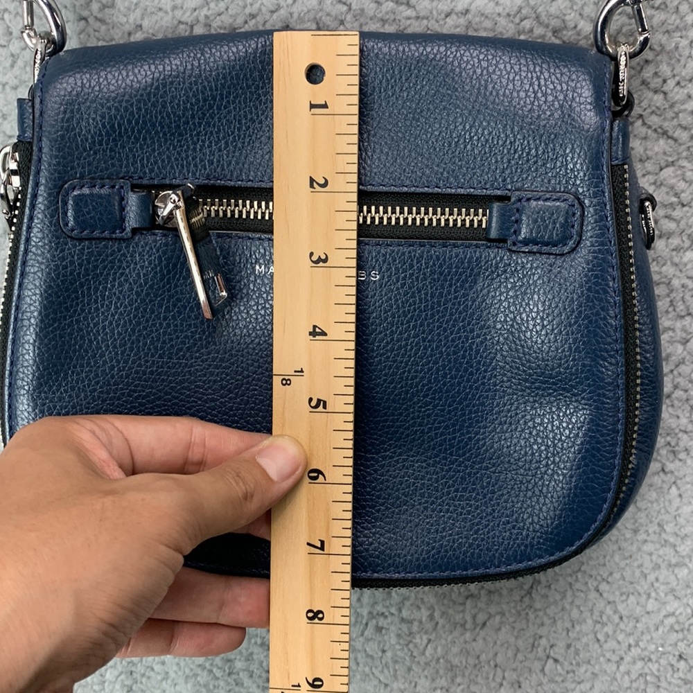 Marc Jacobs Gotham Small‎ Nomad Crossbody Bag Women’s Blue Sea Leather – Good - Picture 14 of 15
